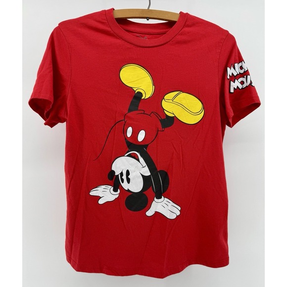 Disney Other - Disney Classic Mickey Mouse T-Shirt Red Walt Disney World Cotton Size XS